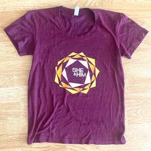 She and Him authentic Concert Tee